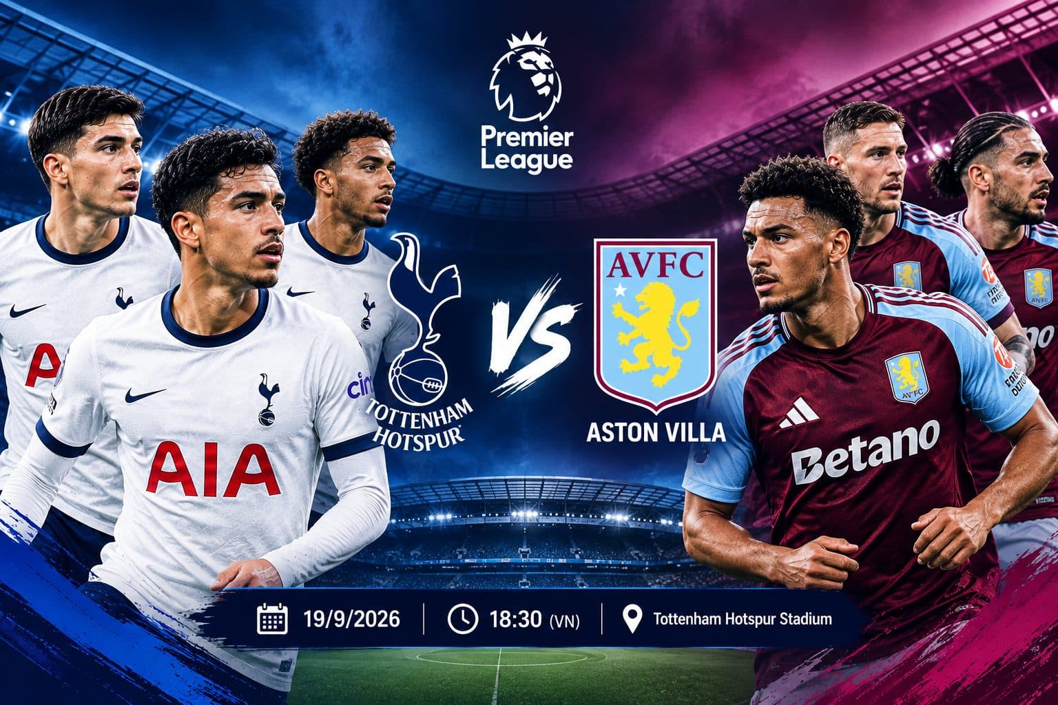 Dự đoán Tottenham vs Aston Villa tại Premier League 2026